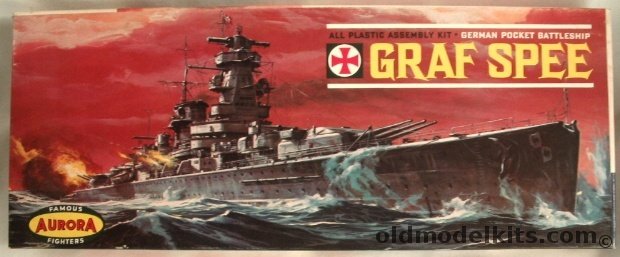 Aurora 1/600 Admiral Graf Spee Pocket Battleship, 709-98 plastic model kit